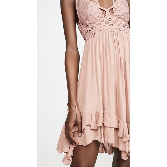 Free People Adella Slip Rose Size S - Picture 6 of 9